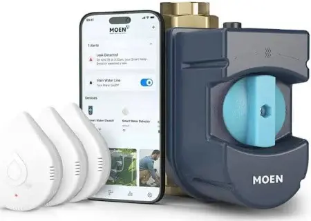 Moen smart leak detector and shutoff system