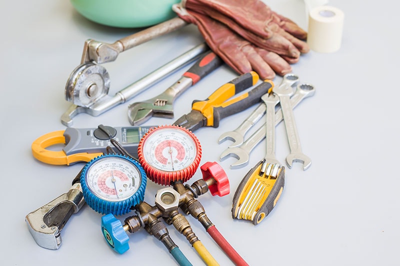 air conditioning maintenance tools.